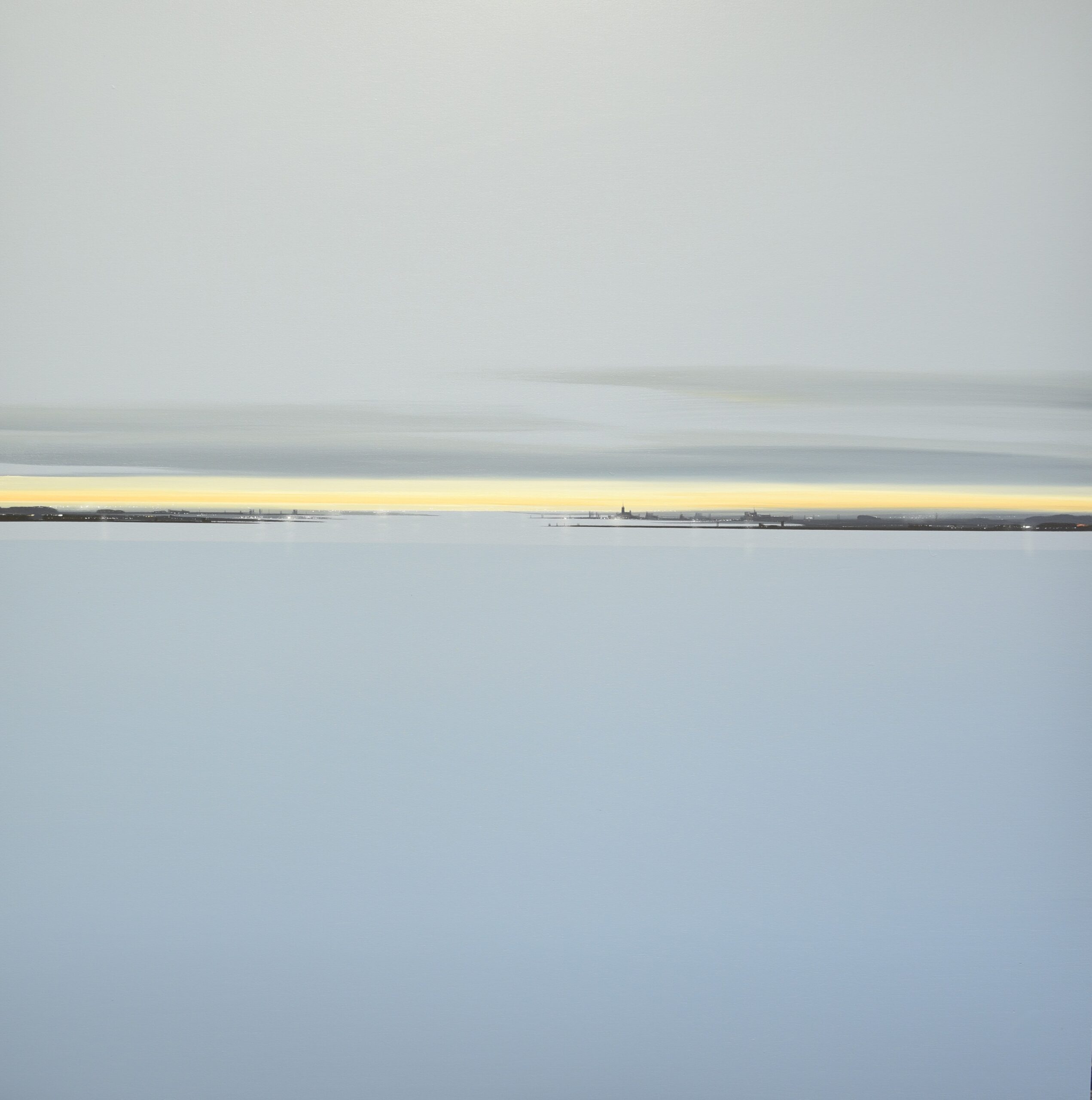 DIEGO BENÉITEZ, La caricia de la luz, 120x120 cm, mixta sobre tabla