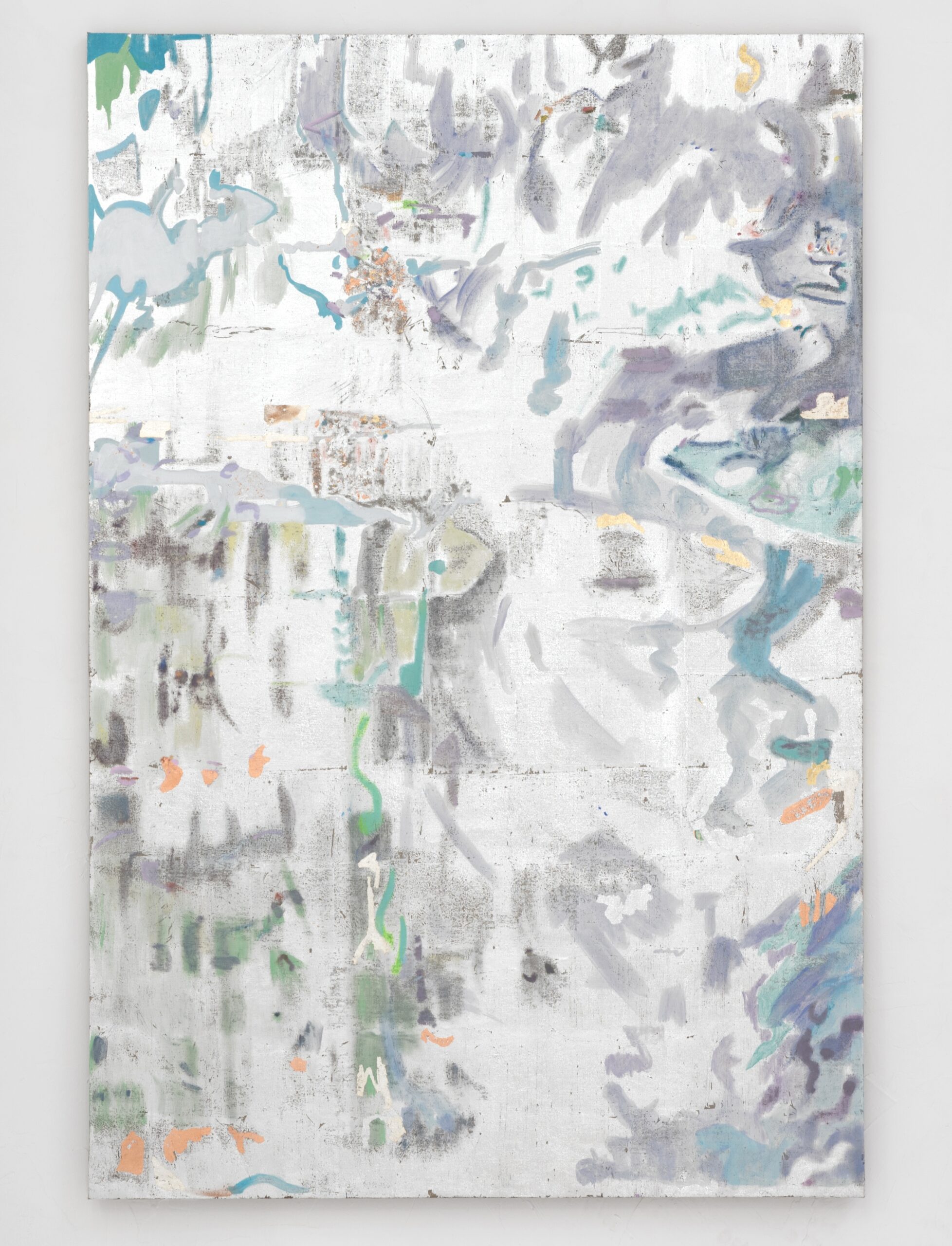 MARTINA RODRÍGUEZ MORÁN, Hime, 180x120 cm, óleo y pan metálico sobre lino